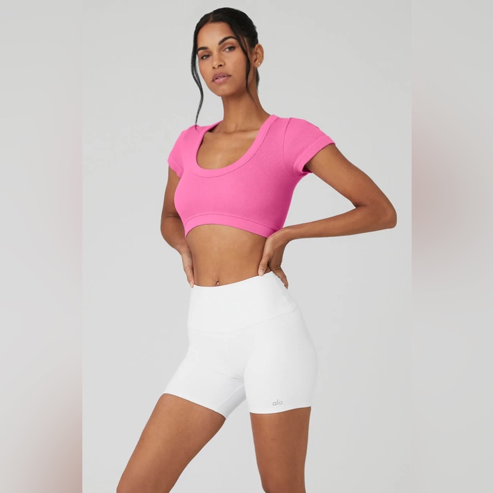 Alo Serene ribbed-knit crop top